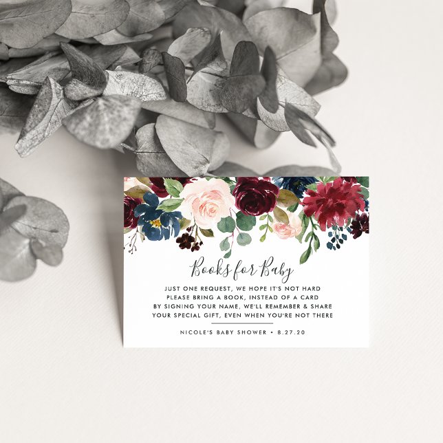 Cartão de Chá de fraldas de Solicitação de Bloom R (Criador carregado)