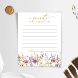 Cartão de Chá de fraldas de Tradições Familiares d