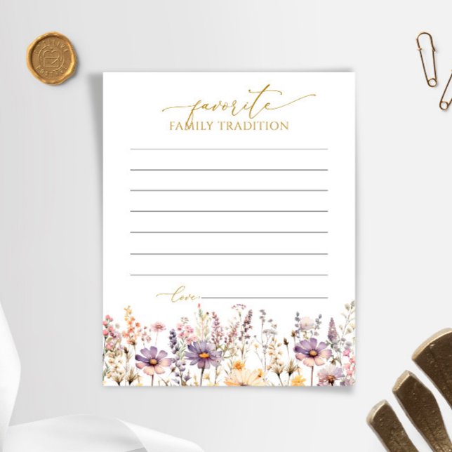 Cartão de Chá de fraldas de Tradições Familiares d (Criador carregado)