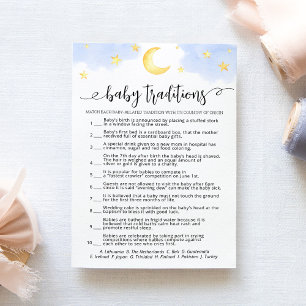 Cartão de Chá de fraldas do jogo Tradição de Bebês