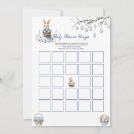 Cartão de Chá de fraldas do Páscoa Chinoiserie Bin