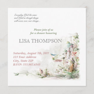 Cartão de chá de fraldas Fairytale Forest Fairytal