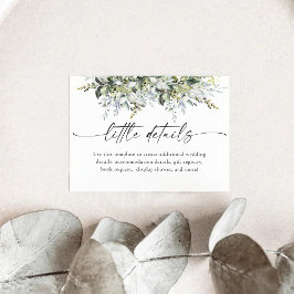 Cartão de Chá de fraldas Greenery Herbal Details