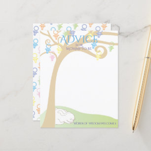 Cartão de chá de fraldas Paci Bunny