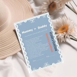 Cartão de chá de fraldas para bebê Talavera Mexica