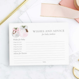 Cartão de Chá de fraldas para Garotas de Natal e A