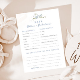 Cartão de Chá de fraldas para Previsões Florais Az