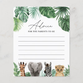 Cartão de Chá de fraldas Safari