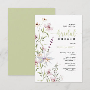 Cartão de Chá de panela de flor selvagem