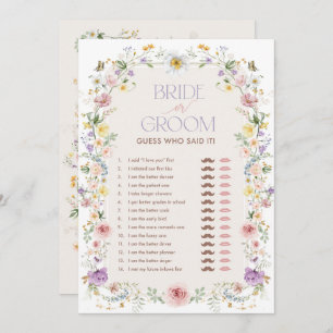 Cartão de Chá de panela de Flor Selvagem para Noiv