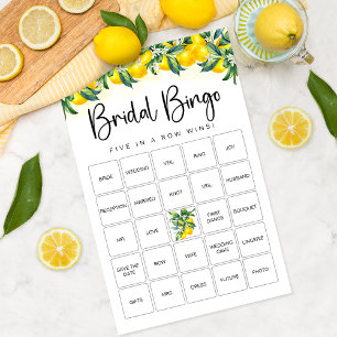Cartão de Chá de panela de Jogo Lemon Bingo