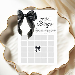 Cartão de Chá de panela do Bridal Bingo Negro