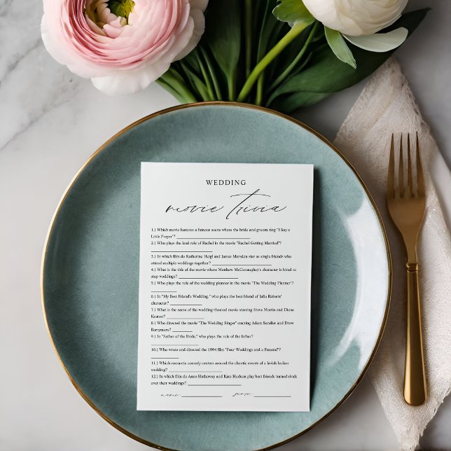 Cartão de Chá de panela Elegante para Trivia de Fi (Criador carregado)