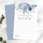 Cartão de Chá de panela Floral Azul Dusty<br><div class="desc">Cartão de Chá de panela Floral Azul Dusty. Itens correspondentes disponíveis. Consulte a coleção de cheios aqui: https://www.zazzle.com/collections/elegant_dusty_blue_floral_bouquet-119743866163758178</div>