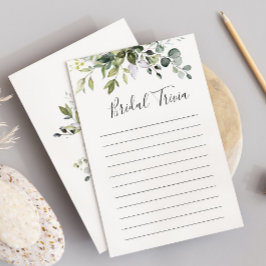 Cartão de Chá de panela Floral Elegante Eucalyptus