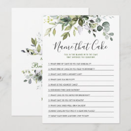 Cartão de Chá de panela Floral Elegante Eucalyptus