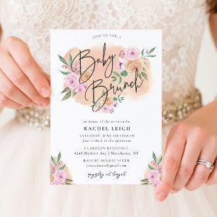 Cartão de Chá Dreamy Floral Baby Brunch