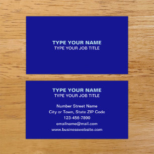 Cartão de Chamada Azul Design de Textos Simples