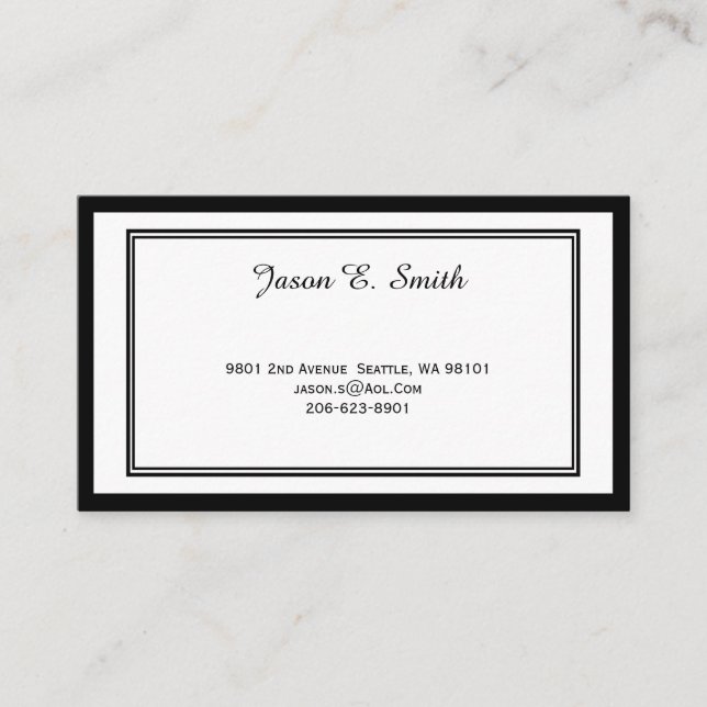 Cartão de Chamada de Bordado Clássico (Frente)