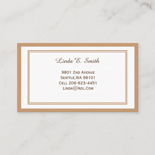 Cartão de Chamada de Bordado Clássico (Frente)