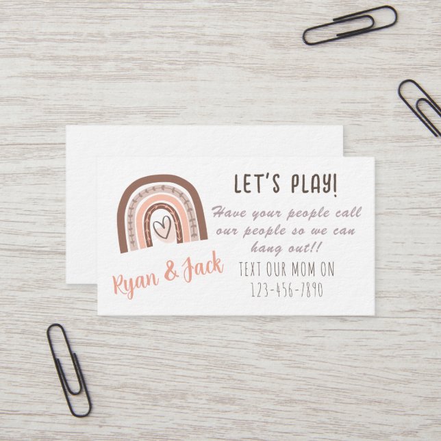 Cartão de Chamada de Data de Reprodução do Pastel  (Frente/Verso In Situ)