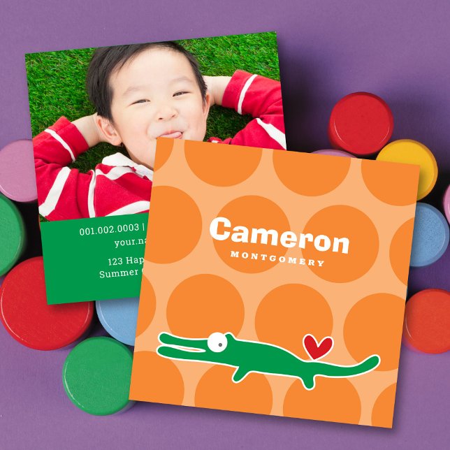 Cartão de Chamada de Perfil do Kid do Alligador de (Criador carregado)