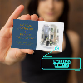 Cartão de Chamada para casais - Foto w Borda Azul