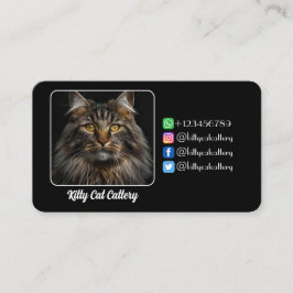 Cartão De Chamada Preto Personalizado Para Catteri