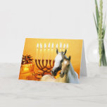 Cartão de Chanukah dos amigos do cavalo<br><div class="desc">Recordar a família e os amigos durante a estação de Chanukah é uma maneira maravilhosa de permanecer em contacto com as pessoas que você ama e se importa aproximadamente. Eu criei estes cartões de Chanukah do cavalo com amor e o cuidado e eu somos certos que qualquer um que ama...</div>