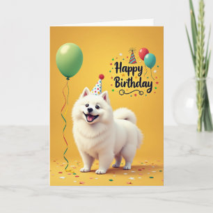 Cartão de Chapéu de Festa de Cachorro Alegre