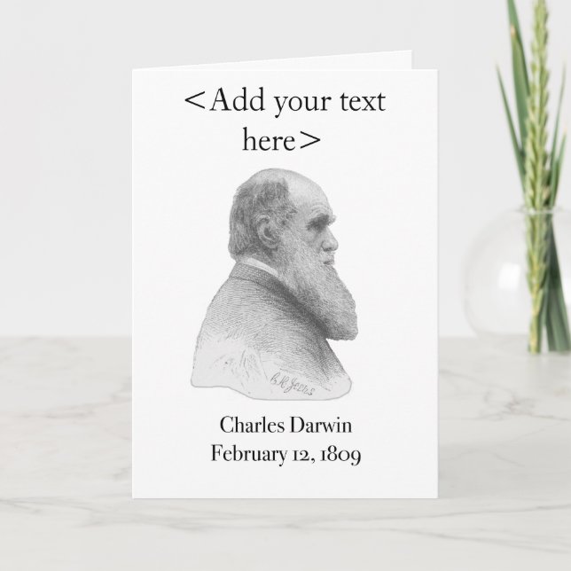 Cartão de Charles Darwin (Frente)