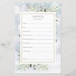 Cartão de Chuva de Presentes de Noiva com Folhagem