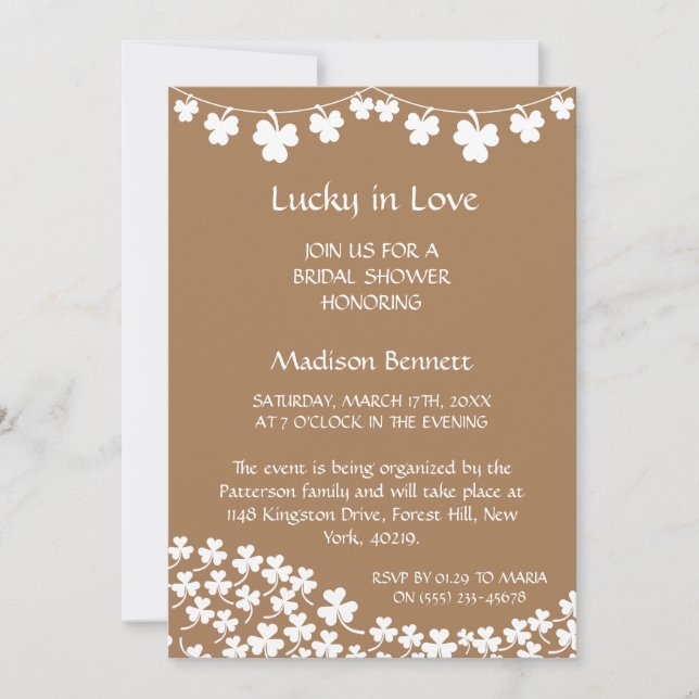 Cartão de Chuvada de Bebê do Dia de São Patrício S (Frente)