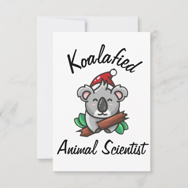 Cartão de Cientista Animal Koalificado (Frente)