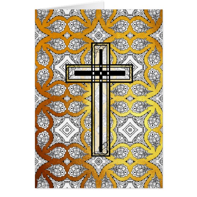 Cartão de citação de Páscoa Cruzada Religiosa (Frente)