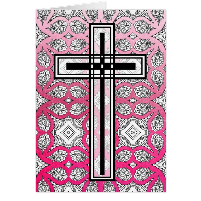 Cartão de citação de Páscoa Cruzada Religiosa (Frente)