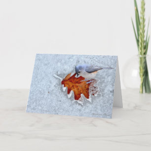 Cartão de citação Folha e Tufted-Titmouse-Thoreau