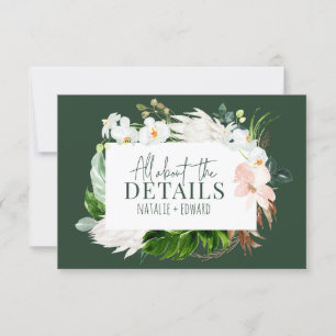 Cartão de cobertura floral tropical cor-de-rosa + 