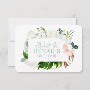 Cartão de cobertura floral tropical cor-de-rosa + 