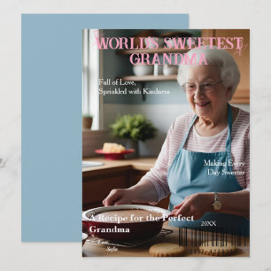 Cartão de Cobrir da revista "Avó" mais doce do mun