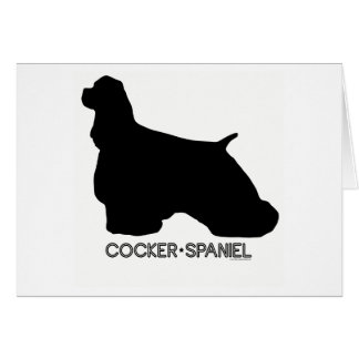 Cartão de cocker spaniel