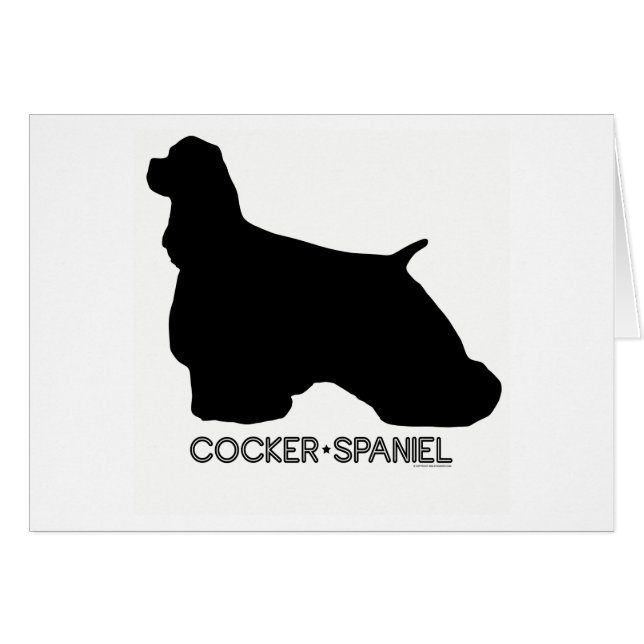 Cartão de cocker spaniel (Frente Horizontal)