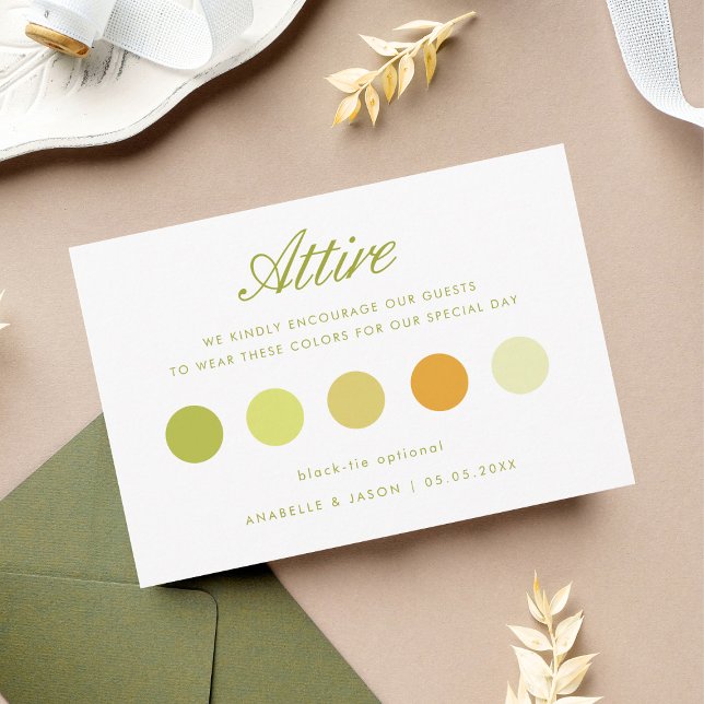 Cartão de código de vestimenta para convidados de  (Criador carregado)