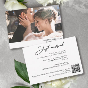 cartão de código qr da foto de casamento do elopet