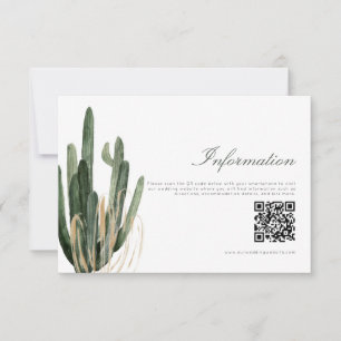 Cartão de Código QR de Informações de Casamento de