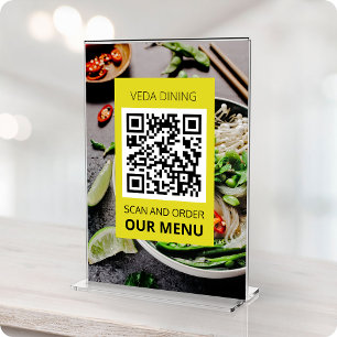Cartão de Código QR do Menu de Verificação de Foto