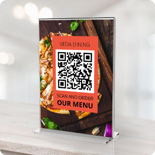 Cartão de Código QR do Menu de Verificação de Foto
