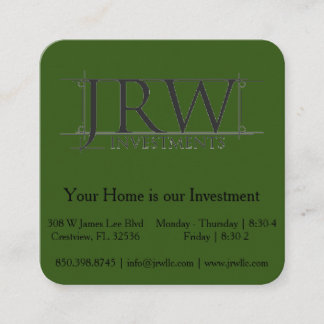 Cartão de código QR quadrado