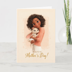 Cartão de Coelho do Dia das Mães Aconchegante