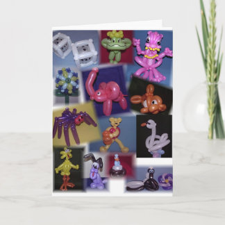 Cartão de Colagem de Balões